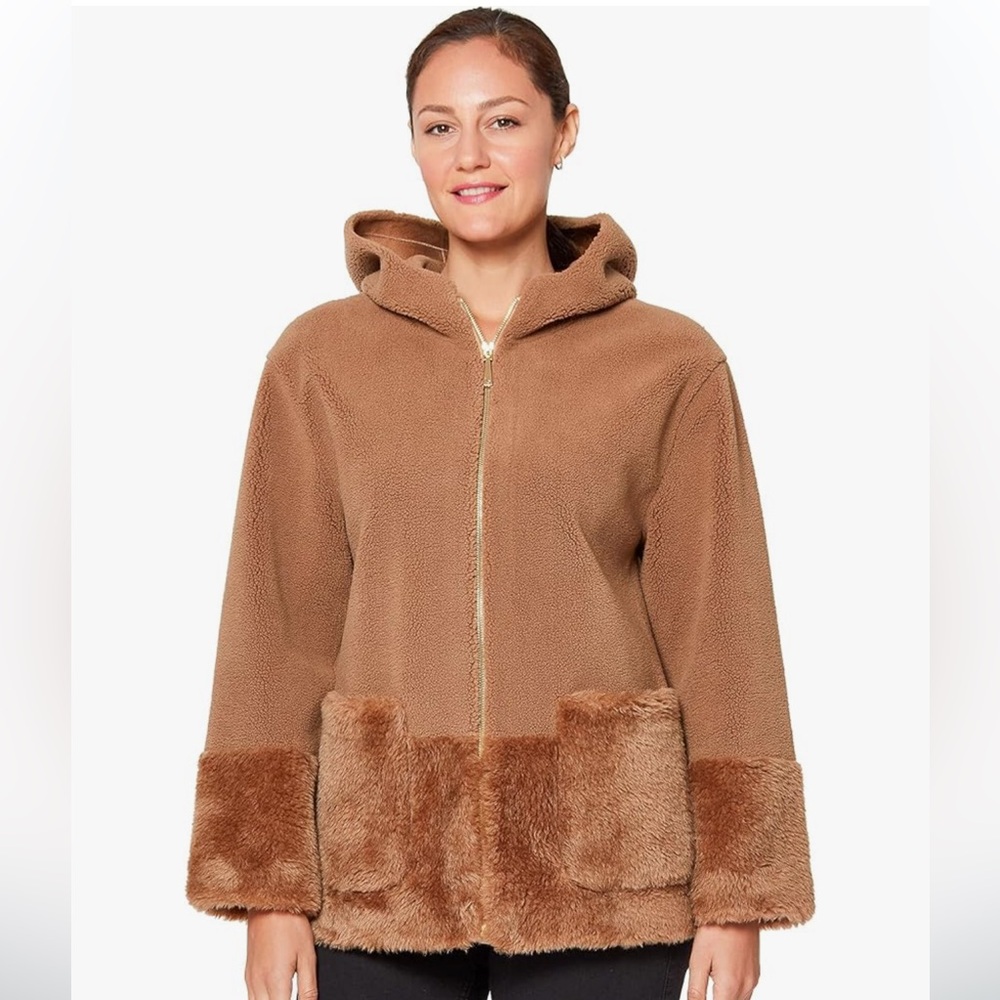 NWT Koolaburra by UGG Long-Sleeve Hooded Outerwear Fleece Jacket Size XL - Picture 2 of 8